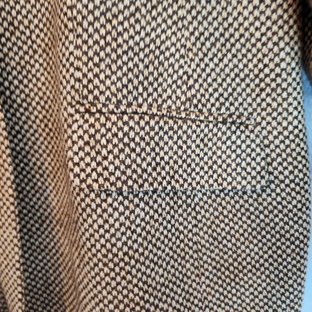 Vintage Women's 10 Basler 100% Lambswool Blazer Brown Single Breasted Pocketed - Picture 12 of 14